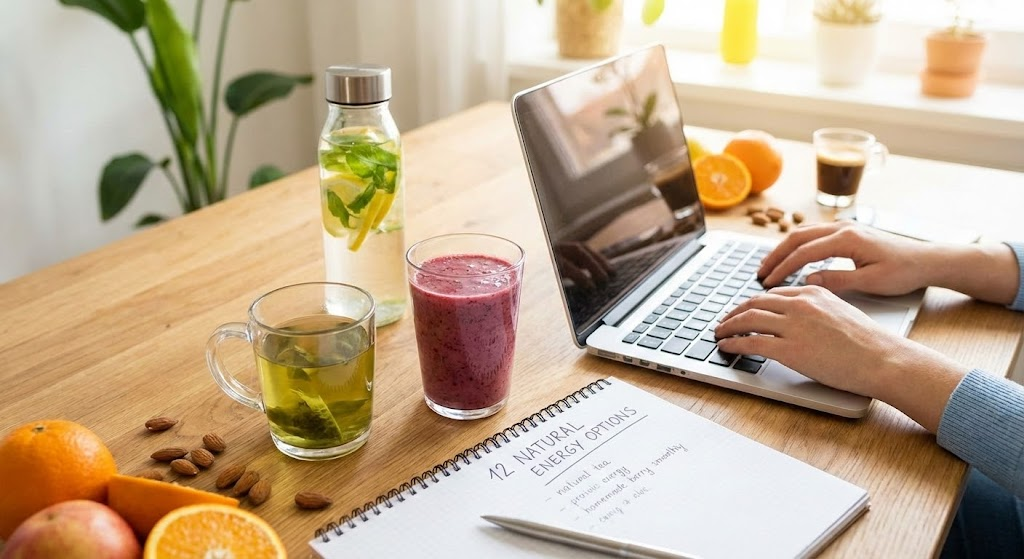 Boisson énergisante pour travailler : 12 options naturelles (et 3 à éviter)